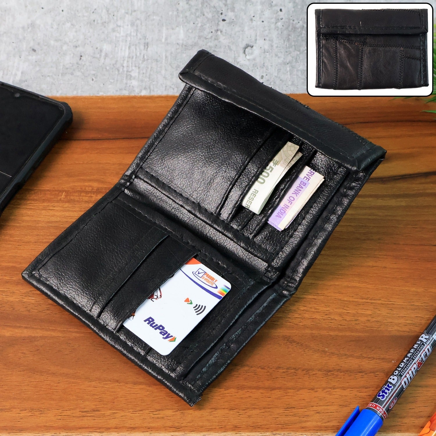 Premium Genuine Leather Bi-Fold Wallet Premium Genuine Leather Bi-Fold Wallet
